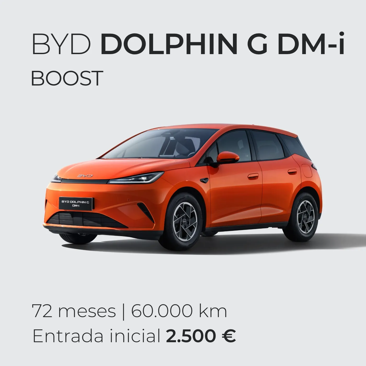 BYD DOLPHIN G DM-i renting 72 meses | 60 000km com entrada inicial de 2500€