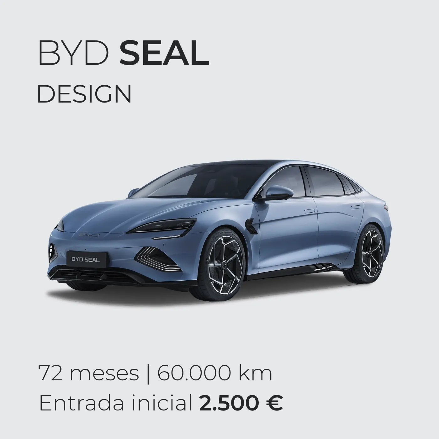 BYD SEAL renting 72 meses | 60 000km com entrada inicial de 2500€