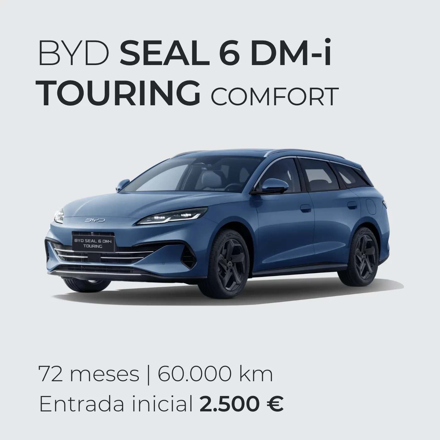 BYD SEAL 6 DM-i Touring renting 72 meses | 60 000km com entrada inicial de 2500€