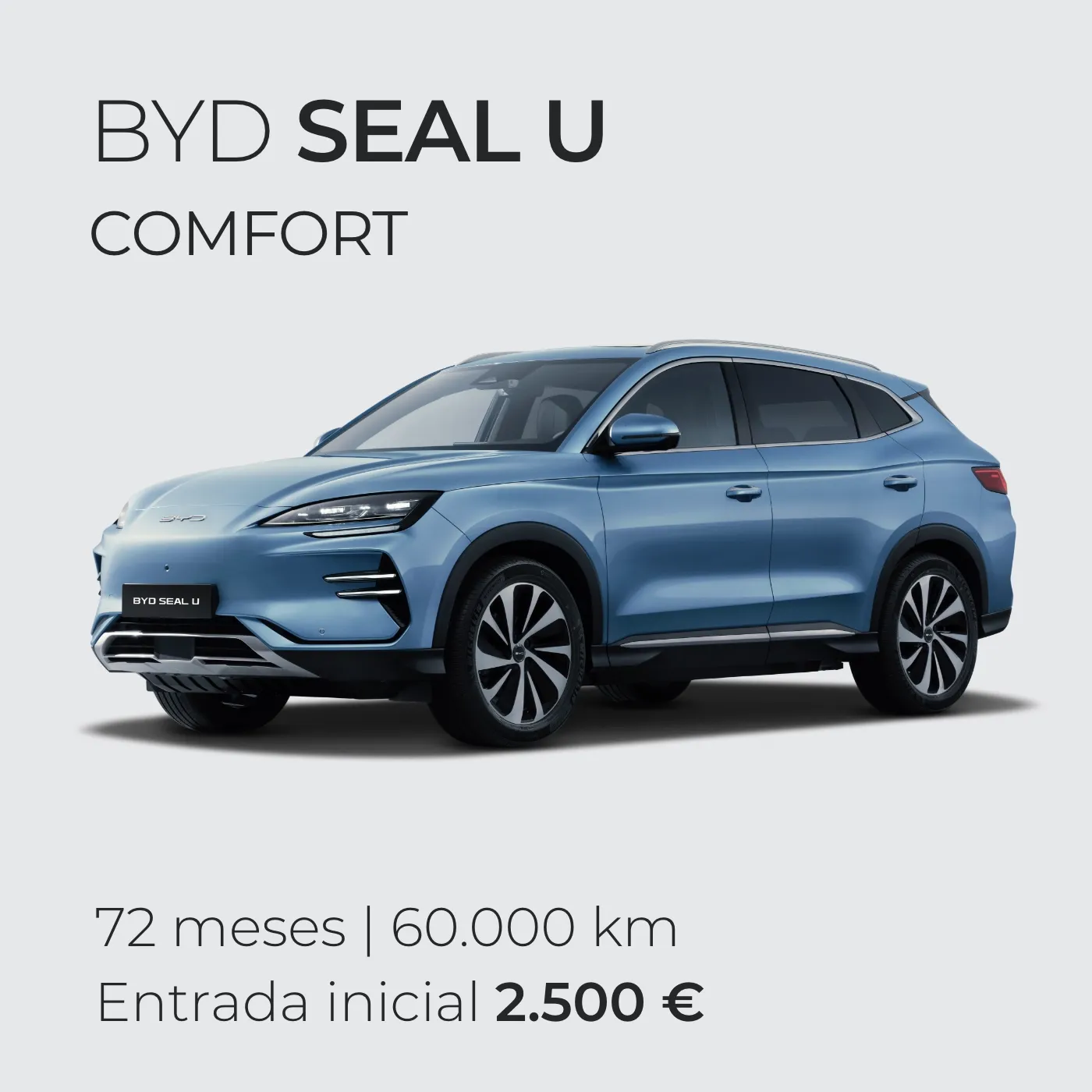 BYD SEAL U COMFORT renting 72 meses | 60 000km com entrada inicial de 2500€