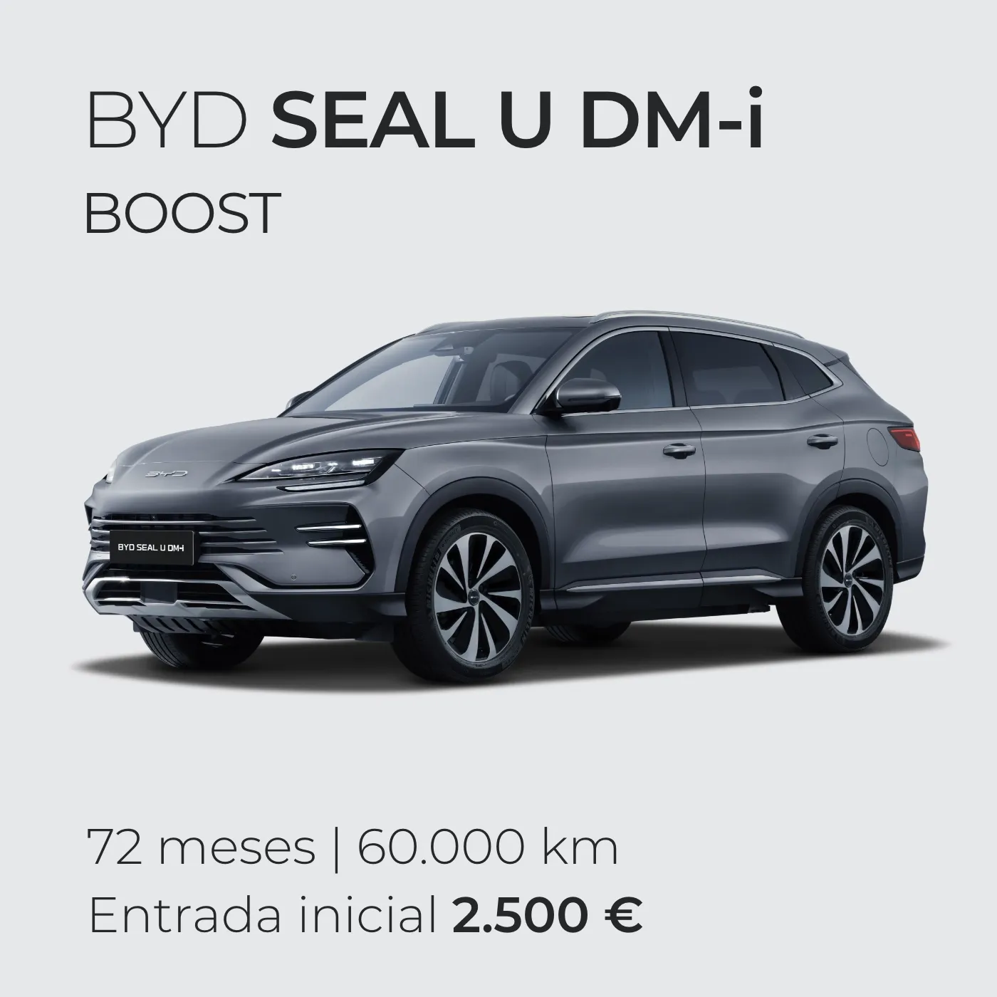 BYD SEAL U DM-i renting 72 meses | 60 000km com entrada inicial de 2500€