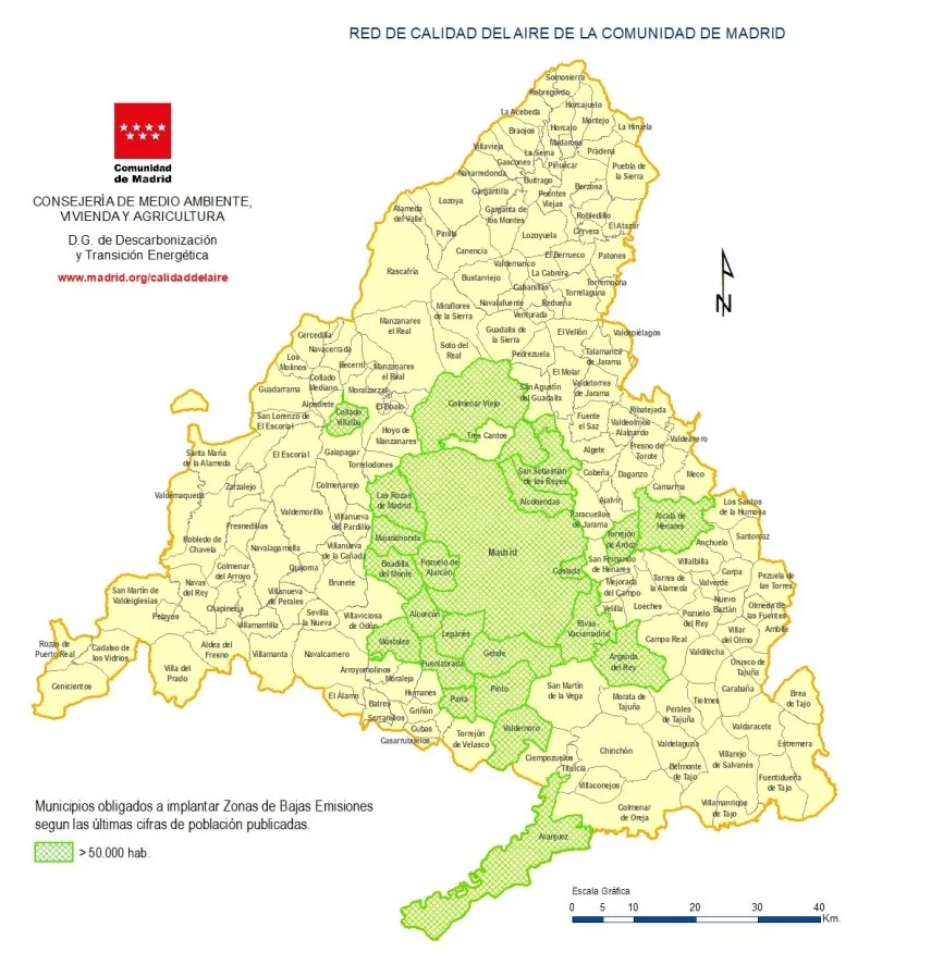 Mapa de las Zonas de Bajas Emisiones de Madrid Mapa de las Zonas de Bajas Emisiones de Madrid