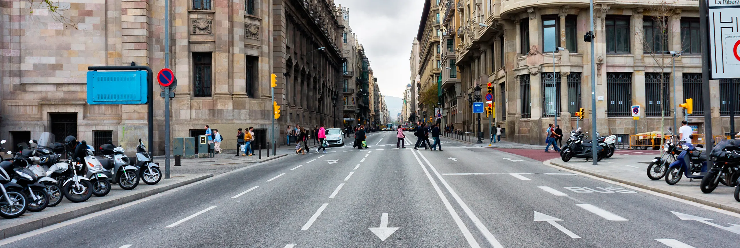 Ciudad con circulación limitada por las restricciones de la pegatina B.