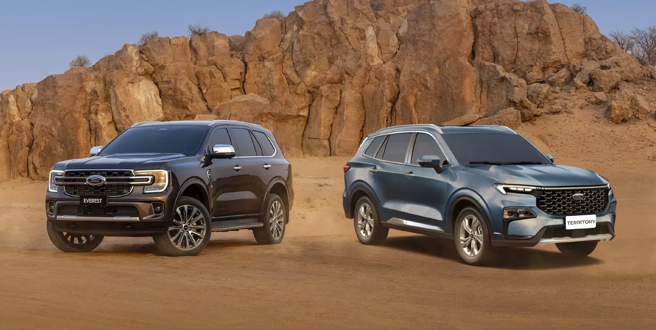 Ford Everest et Ford Territory présentés dans le désert