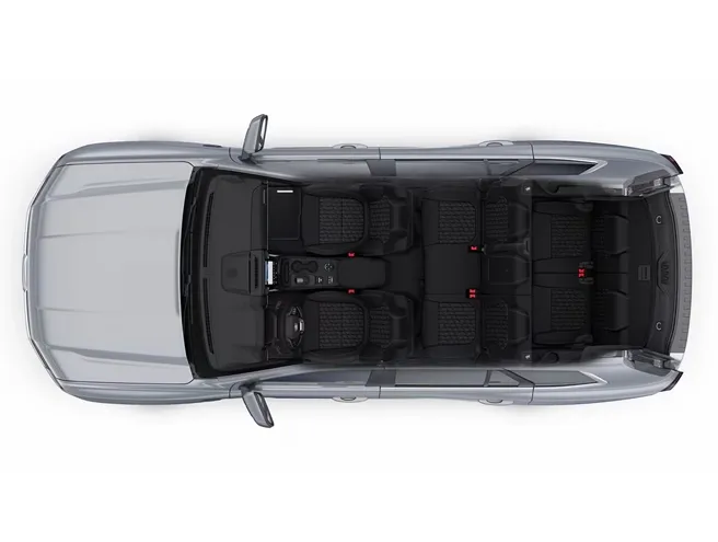 Vue du dessus de l'habitacle du Ford Everest XLS