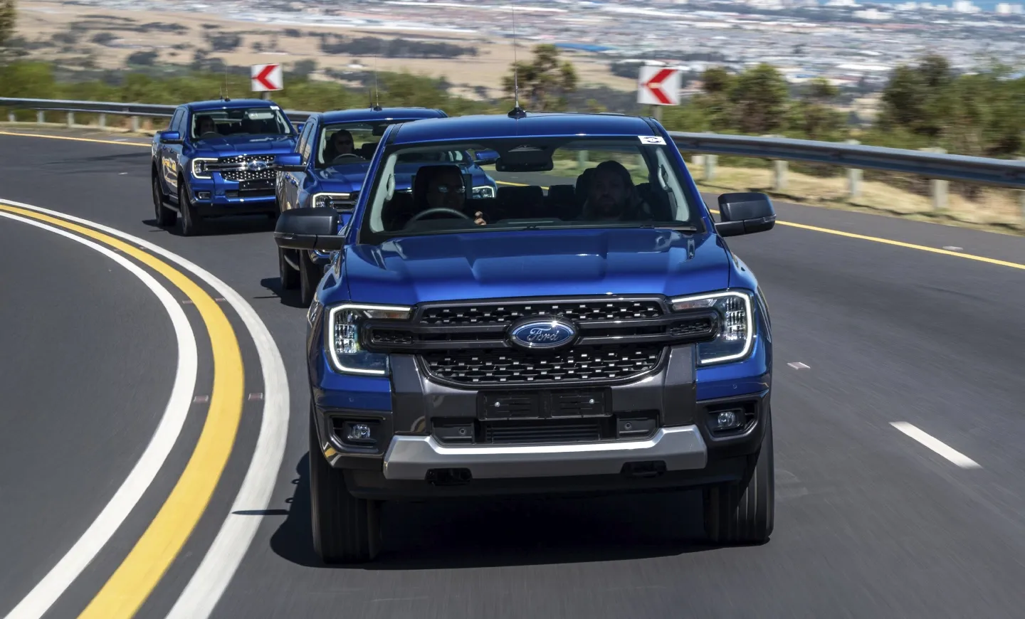 Ford Ranger out on the road