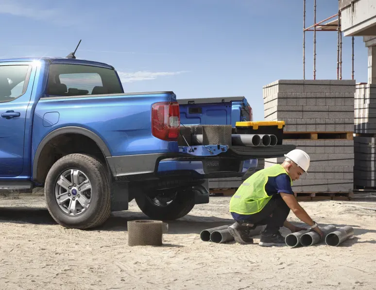 Ford Ranger in a construction site
