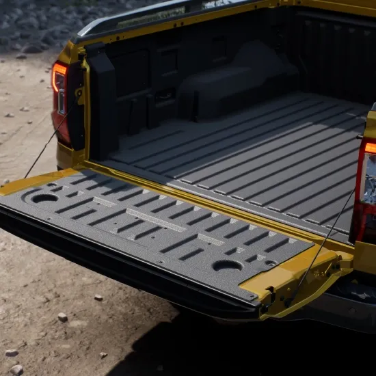 Ford Ranger back space with the trunk door open