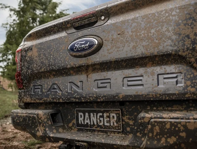 Logo and inscription “ranger” on the trunk door