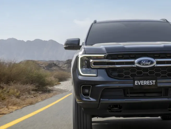 Ford Everest driving along a road