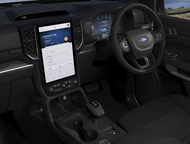 Ford Everest Limited steering wheel, control panel and center console