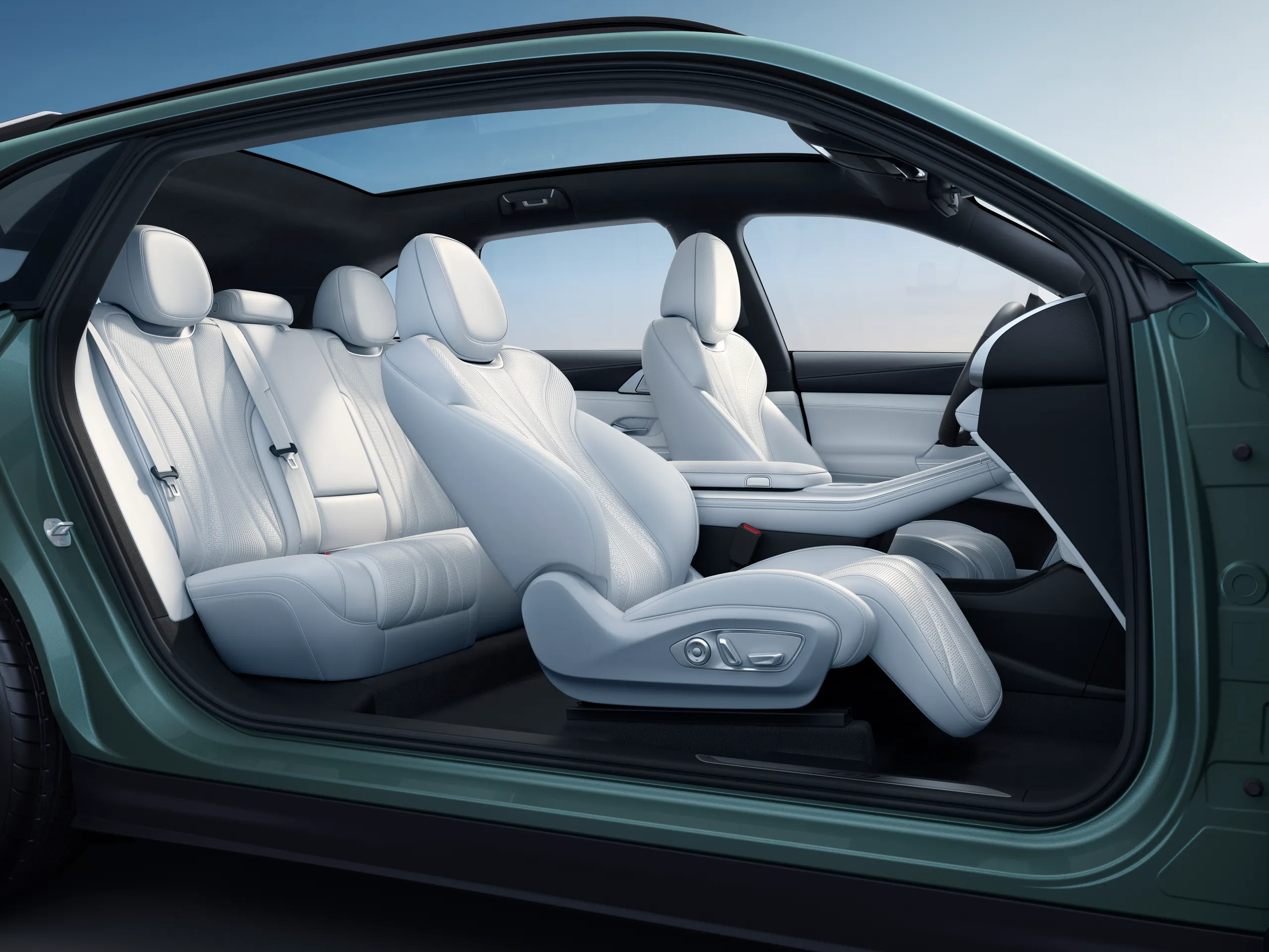 xpeng g9 white interior xpeng g9 interior